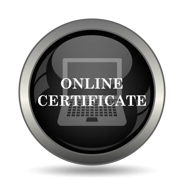 Ícone de certificado online — Fotografia de Stock