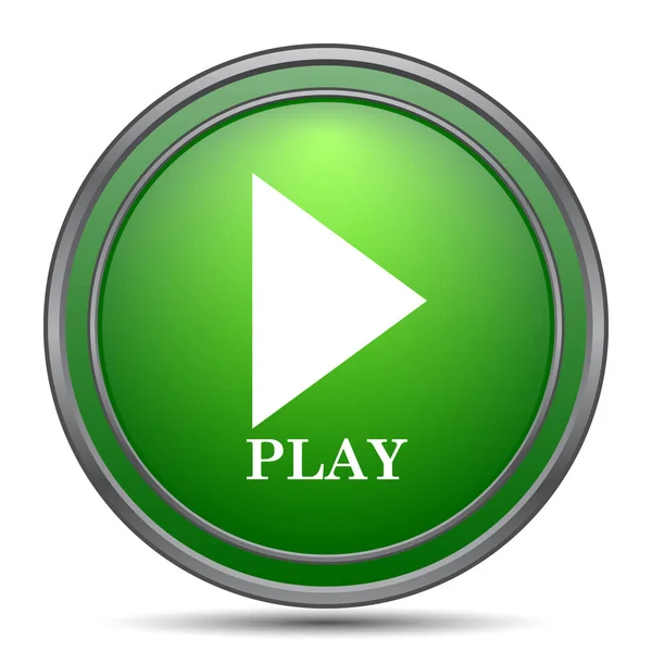 Play Icon Internet Button White Background — Stock Photo, Image