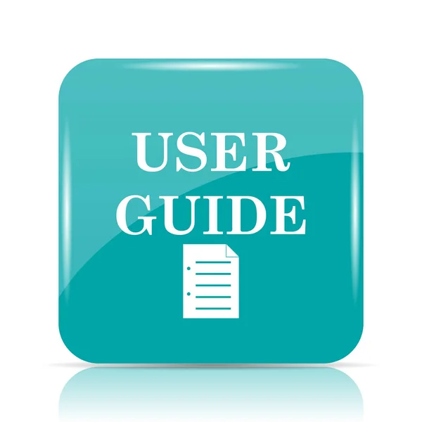 Icône Guide Utilisateur Bouton Internet Sur Fond Blanc — Photo
