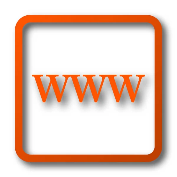 Icono Www Botón Internet Sobre Fondo Blanco —  Fotos de Stock