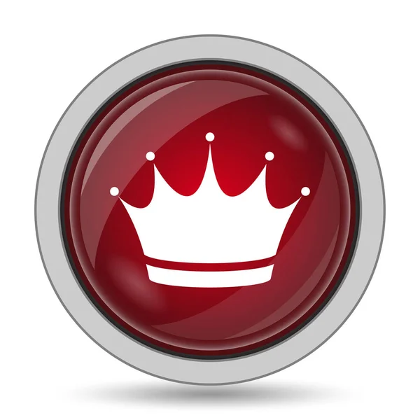 皇冠图标 白色背景上的互联网按钮 — 图库照片