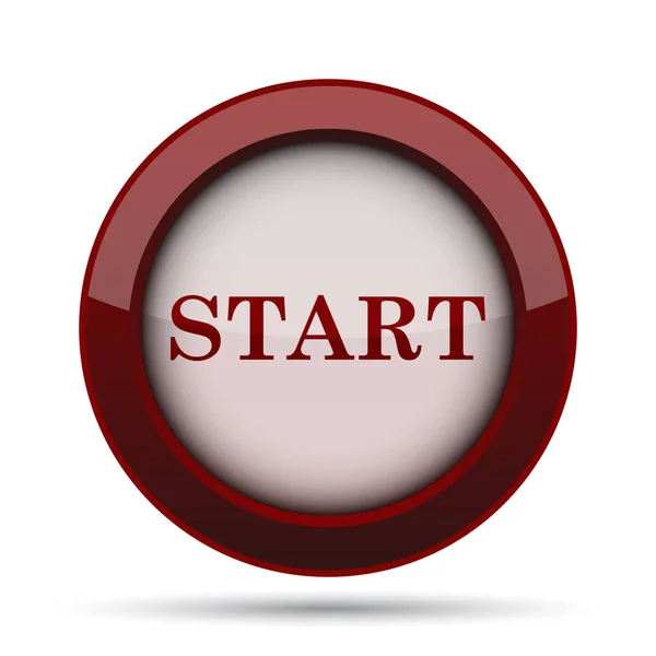 Start Icon Internet Button White Background — Stock Photo, Image