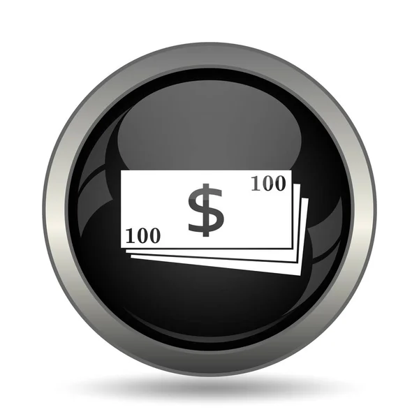 お金のアイコン 白い背景の上のインター ネット ボタン — ストック写真
