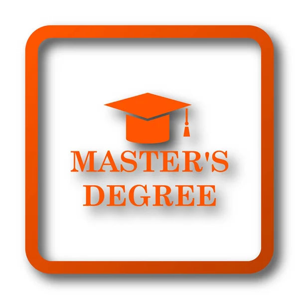 Master Degree Icon Internet Button White Background — Stock Photo, Image