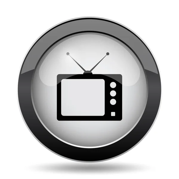 Icono Televisión Retro Botón Internet Sobre Fondo Blanco —  Fotos de Stock