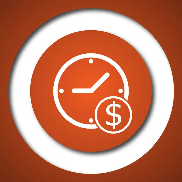 Time is money icon. Internet button on white background.