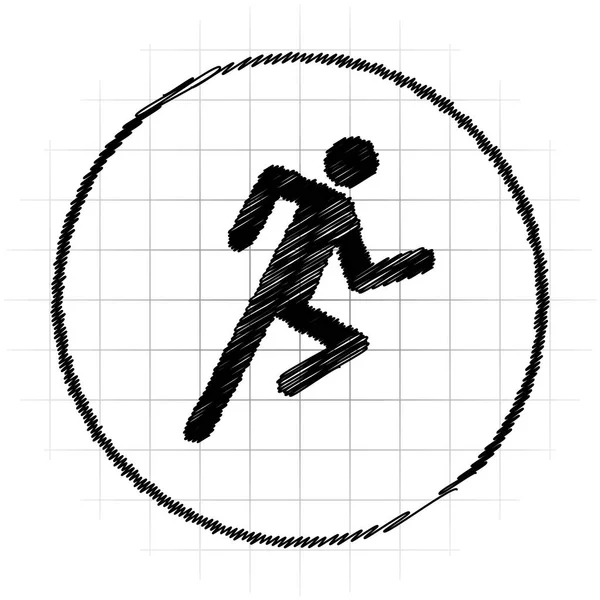 Ikona běžícího muže — Stock fotografie