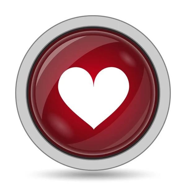 Heart Icon Internet Button White Background — Stock Photo, Image