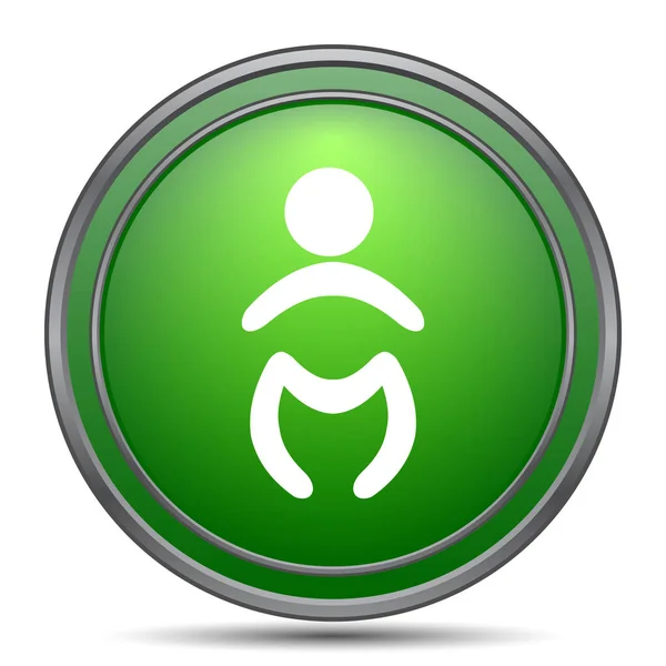 Icono Del Bebé Botón Internet Sobre Fondo Blanco —  Fotos de Stock