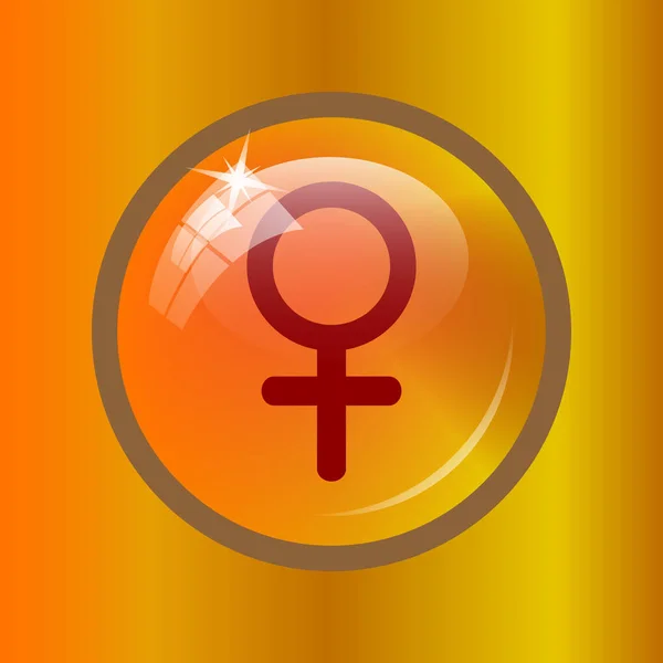 Female Sign Icon Internet Button Colored Background — Stock Photo, Image