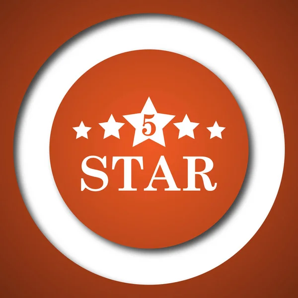 5 gwiazda ikona — Zdjęcie stockowe