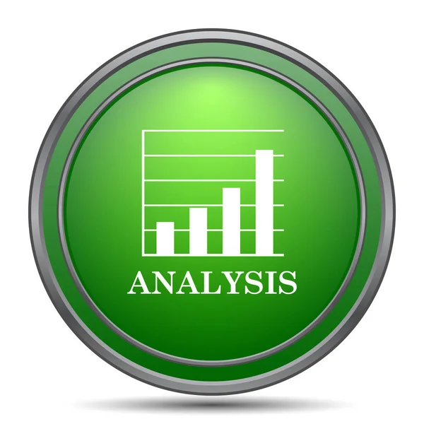 Pictogram Voor Analyse Internet Knop Witte Achtergrond — Stockfoto