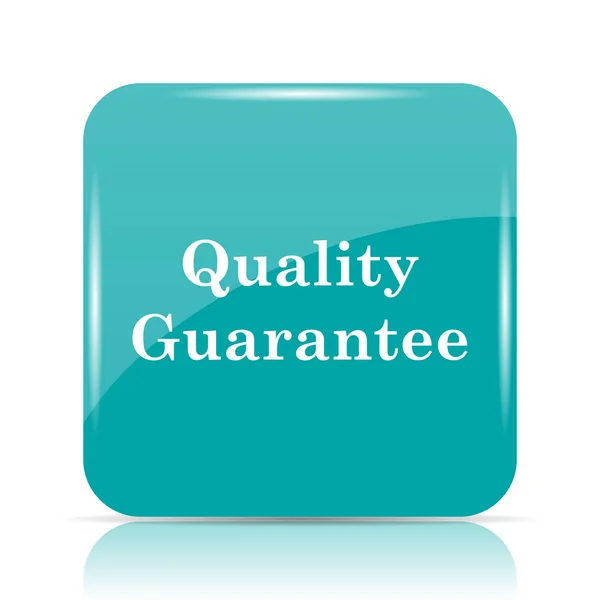 Quality Guarantee Icon Internet Button White Background — Stock Photo, Image