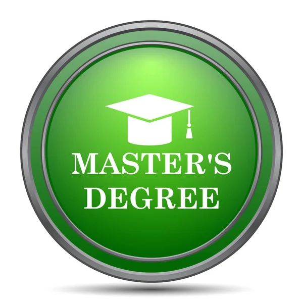 Master's degree icon. Internet button on white background