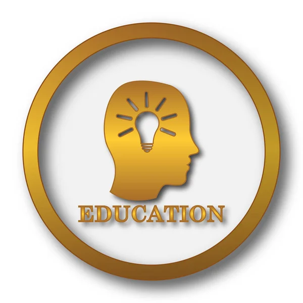 Education Icon Internet Button White Background — Stock Photo, Image