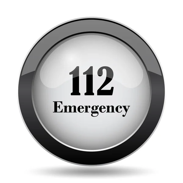 112紧急情况图标 白色背景上的互联网按钮 — 图库照片