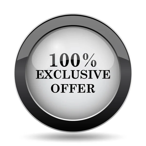 100% exclusive offer icon. Internet button on white background