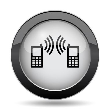 İletişim simgesi. Beyaz arka plan üzerinde Internet düğmesi