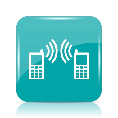 İletişim simgesi. Beyaz arka plan üzerinde Internet düğmesi