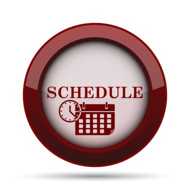 Zamanlama simgesini. Beyaz arka plan üzerinde Internet düğmesi.