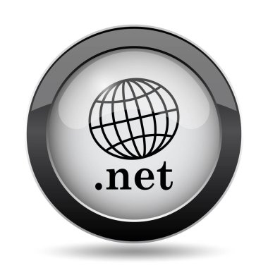 .NET simgesi. Beyaz arka plan üzerinde Internet düğmesi
