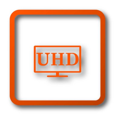 Ultra Hd simgesi. Beyaz arka plan üzerinde Internet düğmesi