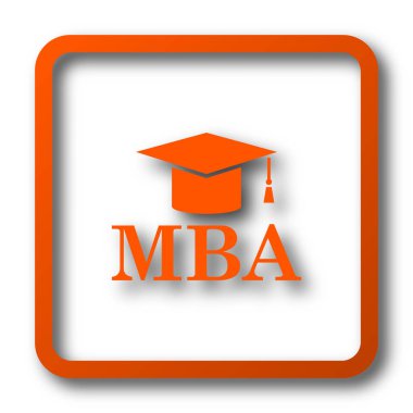 MBA simgesi. Beyaz arka plan üzerinde Internet düğmesi