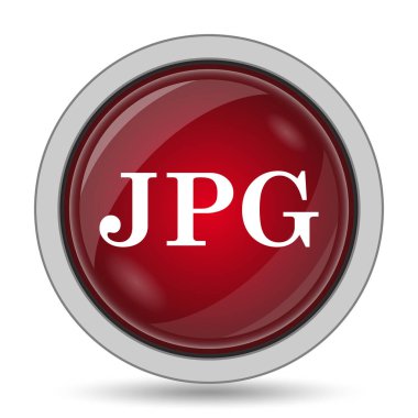 Jpg simgesi. Beyaz arka plan üzerinde Internet düğmesi
