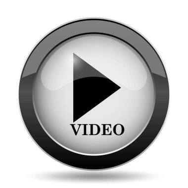 Video oynatımını simgesi. Beyaz arka plan üzerinde Internet düğmesi