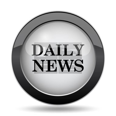 Günlük haber simgesi. Beyaz arka plan üzerinde Internet düğmesi