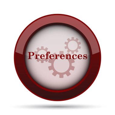 Tercihler simgesi. Beyaz arka plan üzerinde Internet düğmesi.