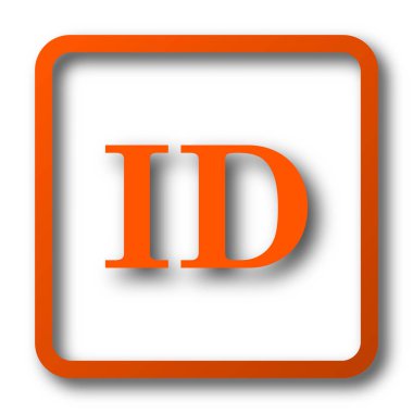 ID simgesi. Beyaz arka plan üzerinde Internet düğmesi