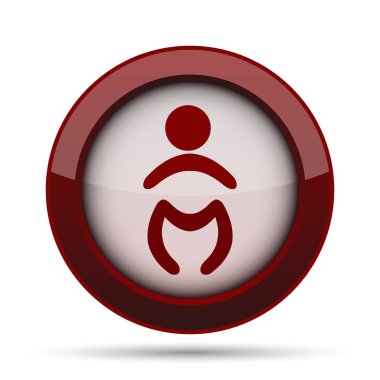 Bebek simgesi. Beyaz arka plan üzerinde Internet düğmesi.