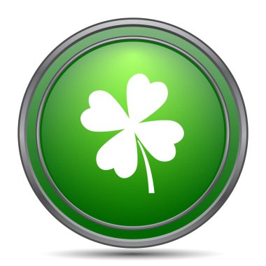 Yonca simgesi. Beyaz arka plan üzerinde Internet düğmesi