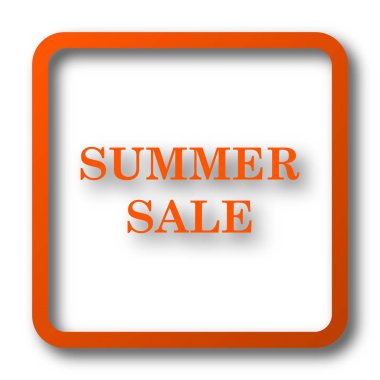 Yaz satış simgesi. Beyaz arka plan üzerinde Internet düğmesi