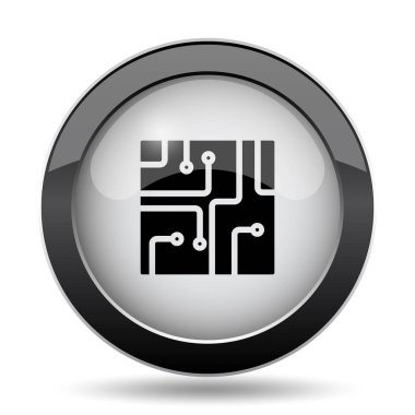 Devre kartı simgesi. Beyaz arka plan üzerinde Internet düğmesi