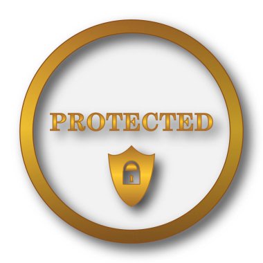 Korumalı simgesi. Beyaz arka plan üzerinde Internet düğmesi