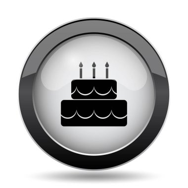 Pasta simgesi. Beyaz arka plan üzerinde Internet düğmesi