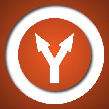 Split ok simgesi. Beyaz arka plan üzerinde Internet düğmesi.