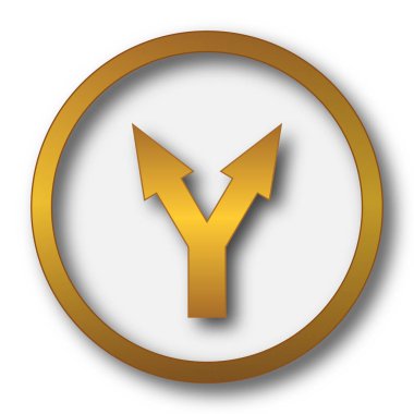 Split ok simgesi. Beyaz arka plan üzerinde Internet düğmesi