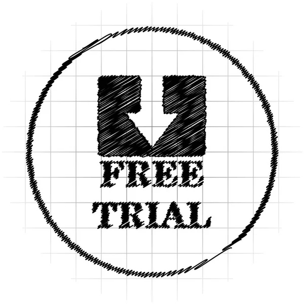 Free trial icon. Internet button on white background