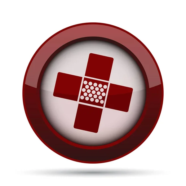 Medical Patch Icon Internet Button White Background — Stock Photo, Image