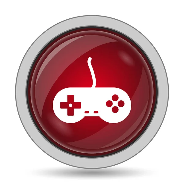 Icona Del Gamepad Pulsante Internet Sfondo Bianco — Foto Stock