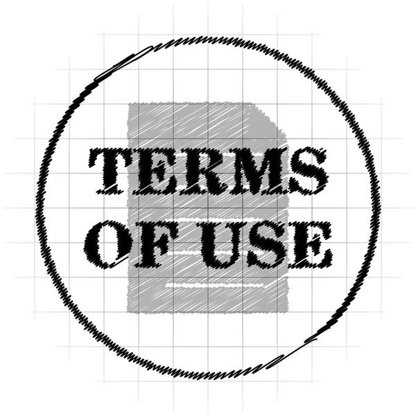 Terms of use icon. Internet button on white background