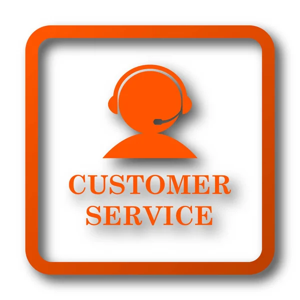 Customer Service Icon Internet Button White Background — Stock Photo, Image