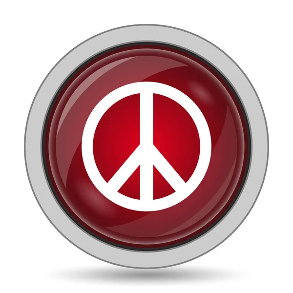 Barış Simgesi Beyaz Arka Plan Üzerinde Internet Düğmesi — Stok fotoğraf