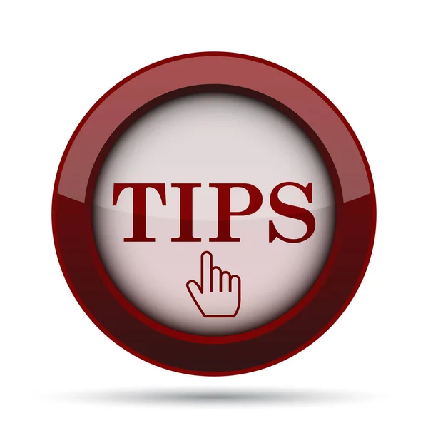 Tips Icon Internet Button White Background — Stock Photo, Image