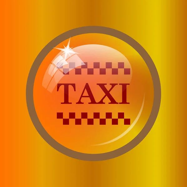 Taxi Icon Internet Button Colored Background — Stock Photo, Image