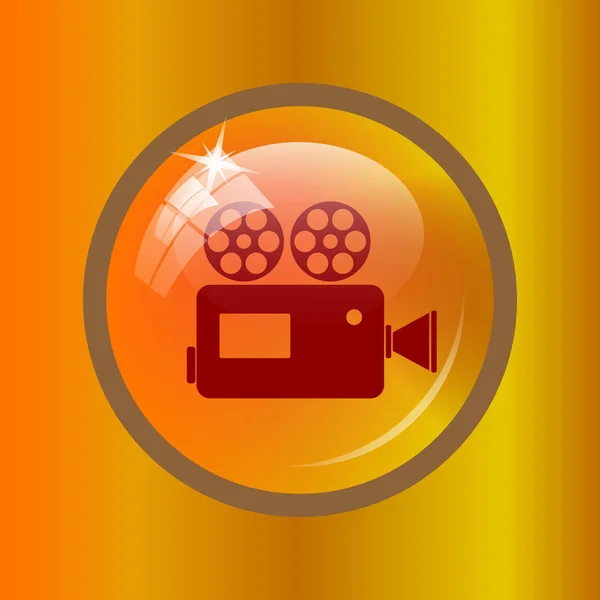 Video Camera Icon Internet Button Colored Background — Stock Photo, Image