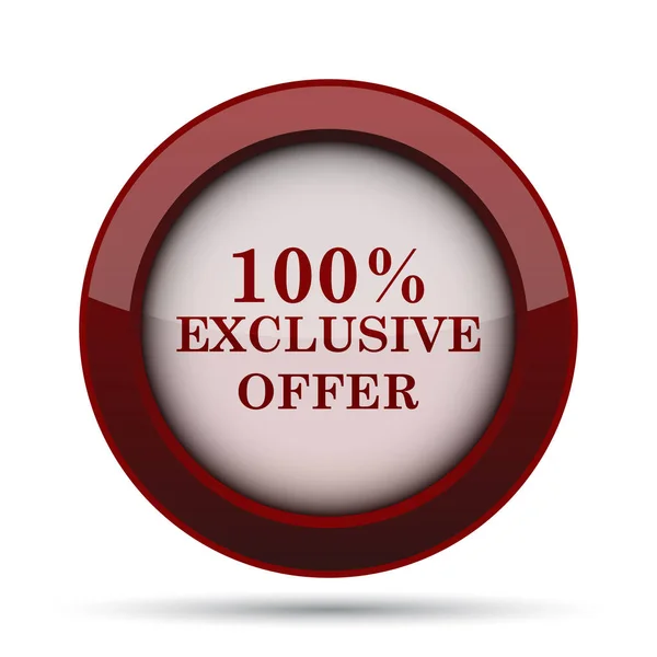 100 Exclusive Offer Icon Internet Button White Background — Stock Photo, Image